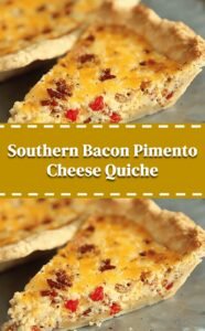 Bacon Pimento Cheese Quiche with Southern Flair