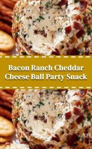 Bacon Ranch Cheddar Cheese Ball Delight