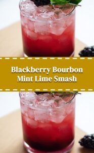 Blackberry Bourbon Smash with Mint and Lime