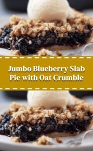 Blueberry Slab Pie with Oat Crumble Topping