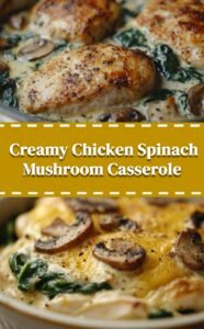 Chicken Spinach Mushroom Bake