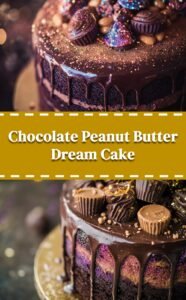 Chocolate Peanut Butter Galaxy Cake