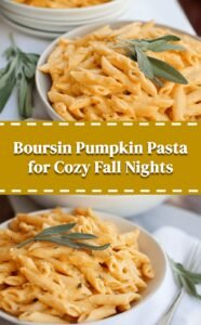 Creamy Boursin Pumpkin Pasta for Fall