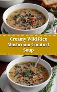 Creamy Minnesota Wild Rice Mushroom Soup
