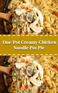 Creamy One-Pot Chicken Noodle Pot Pie