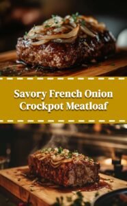 Crockpot French Onion Meatloaf