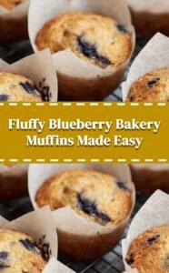 Easy Bakery-Style Blueberry Muffins Recipe