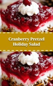 Festive Cranberry Pretzel Delight Salad