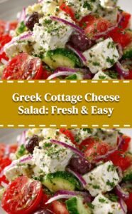 Greek Cottage Cheese Salad: Fresh & Flavorful