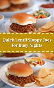 Hearty Lentil Sloppy Joes for Busy Nights