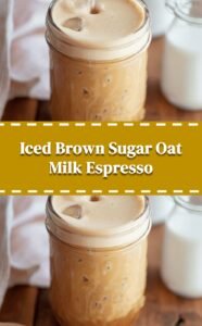 Homemade Iced Brown Sugar Oat Milk Espresso
