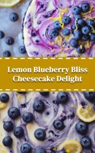 Lemon Blueberry Swirl Cheesecake