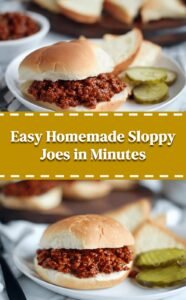 Quick Homemade Sloppy Joes Recipe