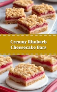 Rhubarb Cream Cheese Dessert Bars