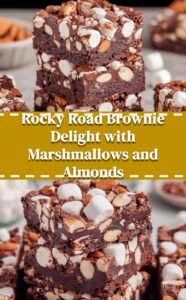 Rocky Road Brownie Bliss with Marshmallows and Almonds