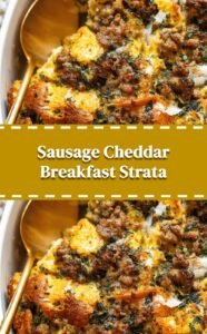 Savory Sausage and Cheddar Breakfast Strata
