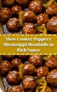 Slow Cooker Mississippi Meatballs with Rich Peppery Sauce