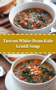 Tuscan White Bean and Kale Lentil Soup