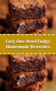 Ultimate One-Bowl Fudgy Homemade Brownies