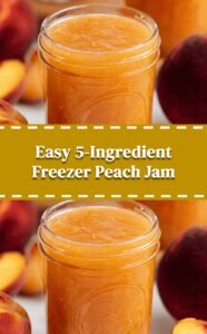 5-Ingredient Freezer Peach Jam Recipe