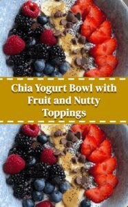 Chia Yogurt Breakfast Bowl with Fruit & Toppings