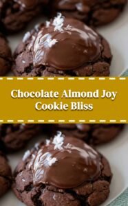 Chocolate Almond Joy Cookie Delights