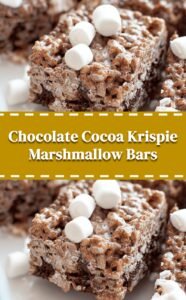 Chocolate Cocoa Krispie Marshmallow Bars