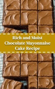 Chocolate Depression Mayonnaise Cake