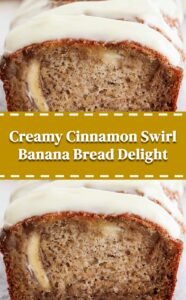 Cinnamon Swirl Banana Bread with Cream Cheese Frosting