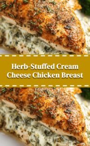Cream Cheese Stuffed Herb Chicken Breast