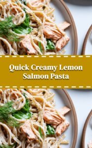Creamy Lemon Salmon Pasta in 20 Minutes