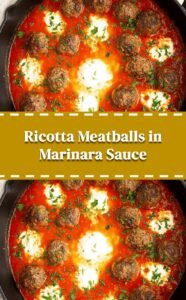 Creamy Ricotta Meatballs in Marinara Sauce