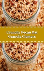 Crunchy Homemade Granola with Oats and Pecans