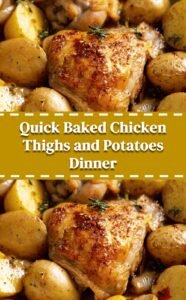 Easy Baked Chicken Thighs and Potatoes Dinner