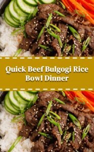 Easy Beef Bulgogi Rice Bowls