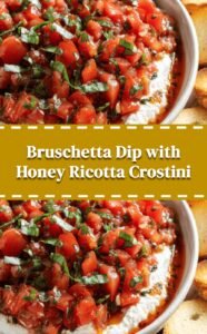 Easy Bruschetta Dip with Crostini