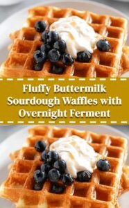 Fluffy Sourdough Waffles with Buttermilk Starter