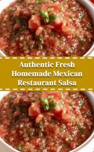 Fresh Homemade Salsa Like a Mexican Restaurant