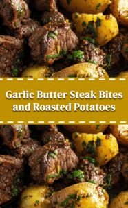 Garlic Butter Steak Bites with Roasted Potatoes
