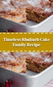 Generational Rhubarb Cake Delight