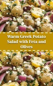 Greek-Style Warm Potato Salad with Feta & Olives