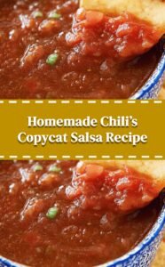Homemade Chili's Copycat Salsa Recipe
