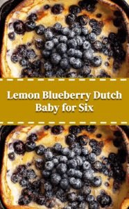 Lemon Blueberry Dutch Baby for Six
