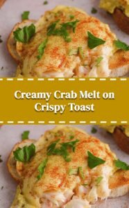 Open-Faced Crab Melt Sandwich