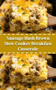 Overnight Sausage Hash Brown Breakfast Casserole