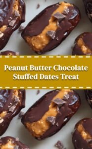 Peanut Butter Dark Chocolate Stuffed Dates Delight
