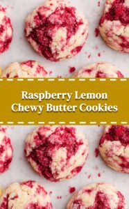 Raspberry Lemon Chewy Butter Cookies