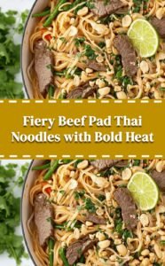 Spicy Beef Pad Thai Noodles