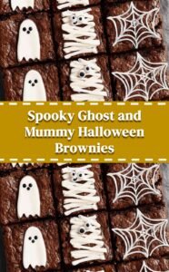 Spooky Halloween Ghost and Mummy Brownies