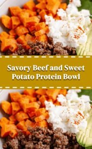 Sweet Potato Beef Cottage Cheese Bowl